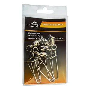 Rodamiento de bolas giratorio con broche de Coastlock, anillo fuerte soldado, surtido de giratorios de <span class=keywords><strong>pesca</strong></span> de agua salada, n. ° 9 - Product Image 1