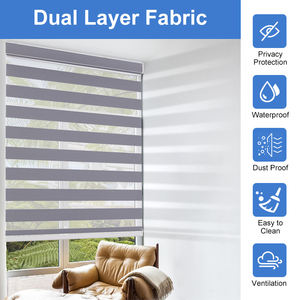 Smart wifi électrique zèbre store enrouleur motorisé double couche zèbre stores de fenêtre - Product Image 2