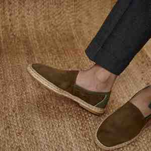 Espadrilles plates pour hommes, légères, antidérapantes, respirantes, en patchwork de peau de mouton, faciles à enfiler, pour le bureau et la carrière, directement de l'usine - Product Image 4