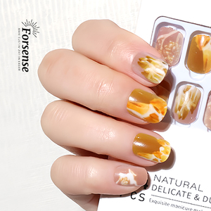 <span class=keywords><strong>Faux</strong></span> ongles bruns personnalisés carrés en <span class=keywords><strong>marbre</strong></span> coréen avec design 24 pièces <span class=keywords><strong>faux</strong></span> ongles courts ongles artificiels en acrylique - Product Image 3