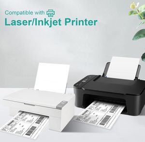 Étiquettes intégrées personnalisées pour imprimer des listes de colisage et des étiquettes d'expédition sur la même feuille compatible avec les imprimantes <span class=keywords><strong>laser</strong></span> et à jet d'encre - Product Image 3