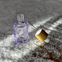 Botol Tetes dengan Tutup Bambu dan Kayu untuk Kemasan Individual, Botol Kaca Minyak Esensial Portabel