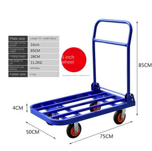 Carretilla de plataforma plegable de metal para el hogar y la oficina, <span class=keywords><strong>remolque</strong></span> de transporte para mudanzas - Product Image 2