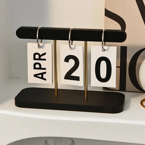 <span class=keywords><strong>Calendrier</strong></span> de table à rabat de style nordique, luxe léger, pour la maison, le salon, l'entrée, le bureau, la décoration du cabinet à <span class=keywords><strong>vin</strong></span> - Product Image 3