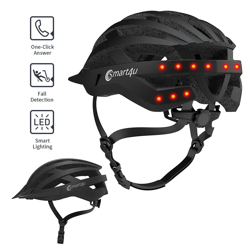 Capacete inteligente de detecção queda mtb90 sos, capacete para bicicleta de estrada e mtb, bicicleta bluetooth