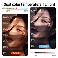Luz LED HD Digital Plana para Fotografía, Temperatura de Color Ajustable, Control DMX, 100W, Luz Suave, IP22, 110V-240V