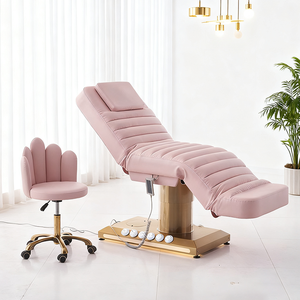 Sang Trọng Vàng esthetician massage Bảng mắt Lash giường Salon đồ nội thất màu hồng Mỹ phẩm spa vẻ đẹp trên khuôn mặt giường với 3 động cơ - Product Image 1