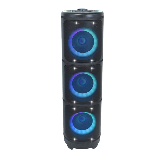3* 8-Inch for V5.0 RGB Plastic Karaoke Outdoor Portable Party Speaker Wireless Microphone Support DC Adapter Private Model