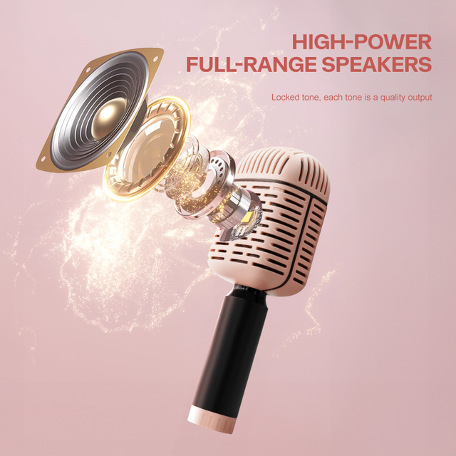 Newly Hot Handheld Portable Bluetooth USB Audio Microphone Music Recording Studio Equipment Wireless Speaker