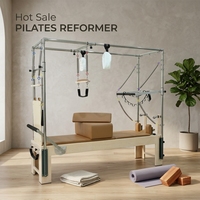 Equipo de Yoga Multifuncional de Roble Duradero con Logotipo Personalizado para Entrenamiento Físico y Reformer Corporal, Cadillac de Pilates de Madera de Arce