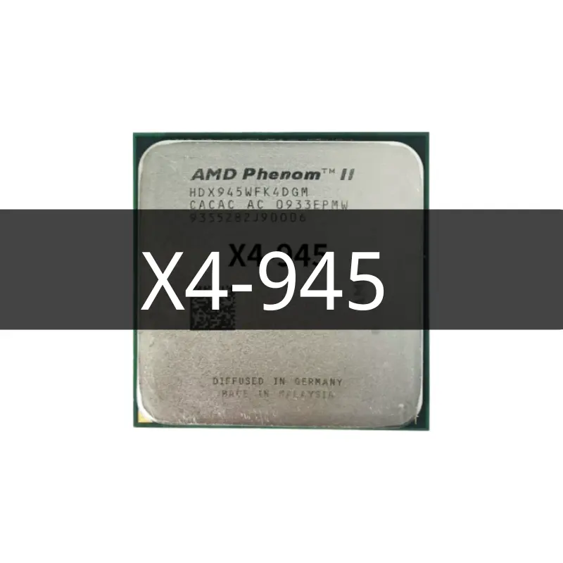 Phenom द्वितीय X4 945 95W 3.0GHz ट्रैक्टर-कोर सीपीयू सॉकेट AM3 AMD Phenom द्वितीय X4 945 95W 3.0GHz