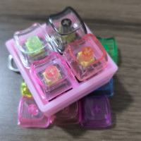 Various Colors Cat Head Shape Blank Keycaps Mx Cross 9.3mm PC Material Mechanical Keyboard Keycaps