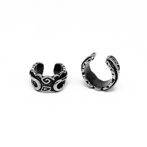 Pendientes de plata tibetana yunnique con diseño geométrico para hombres y mujeres, regalo para ocasiones, clips para las orejas de acero inoxidable - Product Image 2