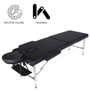 <span class=keywords><strong>Table</strong></span> <span class=keywords><strong>de</strong></span> <span class=keywords><strong>massage</strong></span> portable 2 en 1 pliable avec cadre en acier inoxydable, hauteur réglable pour spa, soins du visage et tatouage - Product Image 1