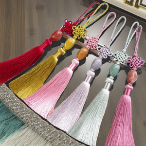 Attaches de rideaux décoratives en polyester perlé lavable Tianyun avec franges et pompons, idéales pour vêtements et téléphones portables (vente en gros) - Product Image 2