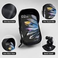 Sac de fixation pour téléphone, support de téléphone étanche à écran tactile, pochette de cyclisme avec pare-soleil pour VTT et vélo de route