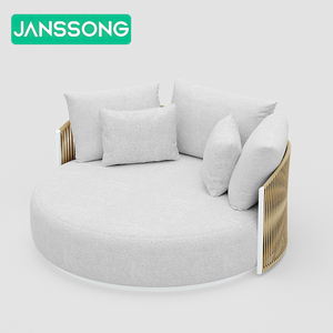 Corde salon lit mobilier d'extérieur chaise longue meubles au bord de la piscine chaises longues d'extérieur lit de jour en aluminium meubles de patio en métal chaise longue - Product Image 1