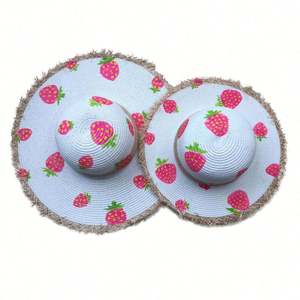 Nuevo Conjunto de Sombreros de Paja Ecológicos para Niñas Pequeñas, Diseño de Ganchillo, para Viajes al Aire Libre, Sombrero de Verano 2020 - Product Image 6