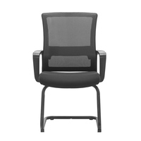 Chaises de conférence ergonomiques modernes et confortables, chaises de bureau à dossier moyen en maille pour la maison, chaise de bureau pivotante sans roulettes