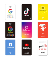 Muestra Gratuita de Etiqueta NFC Acrílica Personalizada con Código QR para Negocios, Redes Sociales como Facebook y TikTok, y Soporte para Reseñas de Google