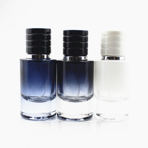 Round Glass Perfume Bottle 30ml Spray Mist Dispenser Thickened Skincare Cosmetic <b>Container</b> With Cover - Product Image 2