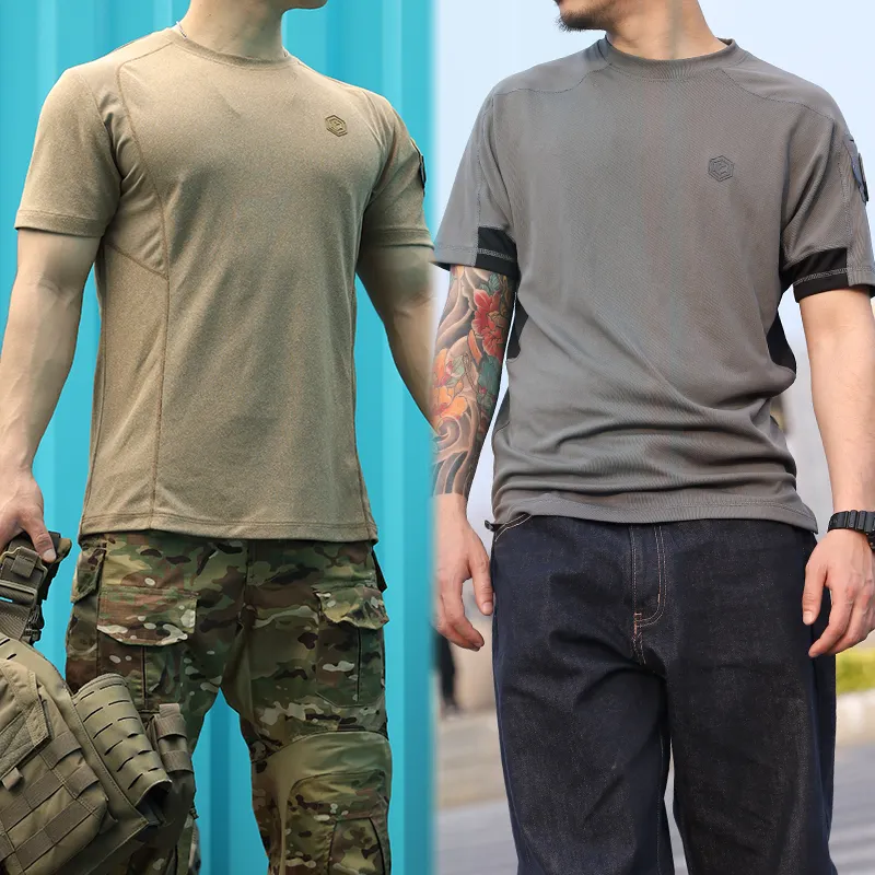 Emersongear Custom High Quality Functional Men Sports T-Shirt Summer Tactical Running Training Gym Fitness Dry Fit T shirt