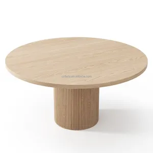 Set de 4 chaises de luxe personnalisées Mobilier de salle à manger rond Ensemble de tables à manger en bois avec chaises