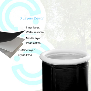 <span class=keywords><strong>Baignoire</strong></span> à glace isotherme recyclée améliorée avec thermomètre intégré, tapis <span class=keywords><strong>noir</strong></span>, pour soins de santé, usage universel - Product Image 2