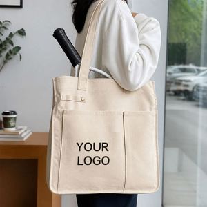 Sac de badminton en toile écologique, robuste et portable, idéal pour les courses et les voyages de week-end - Product Image 1
