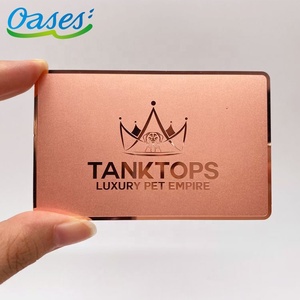 Garantía Invitación de boda personalizada Rose Visit Mirror Tarjeta de metal Grabado láser Metal Tarjeta de visita de negocios en blanco - Product Image 2