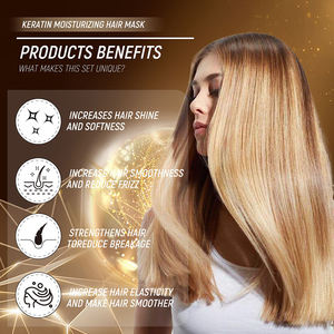 Masque capillaire professionnel de luxe, hydratant, rafraîchissant, lissant, naturel, sans sulfate, à la kératine, de qualité supérieure - Product Image 4