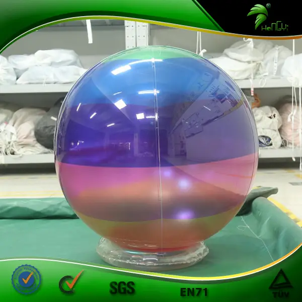 Muñeca transparente inflable pelota de playa Hongyi Sph inflable Color Arco Iris globo