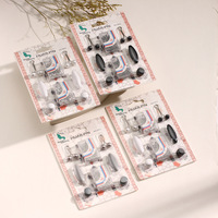 Clips à foulard en polyester avec strass, épingles de sûreté, accessoires de hijab musulman colorés, ensemble de broches tendance, foulards et châles traditionnels