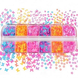 12 grilles/boîte de paillettes fluorescentes mixtes pour ongles, paillettes 3D néon, paillettes, poudre, charme, décoration d'art d'ongles, outils de manucure - Product Image 3