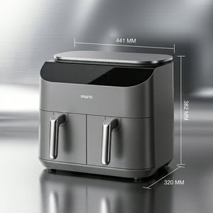 Freidora de Aire de Doble Cesta 5L+5L 2850W 40-200 ° Horno Digital Antiadherente con 7 Menús Preestablecidos para Uso Doméstico y Comercial 110-240V - Product Image 6