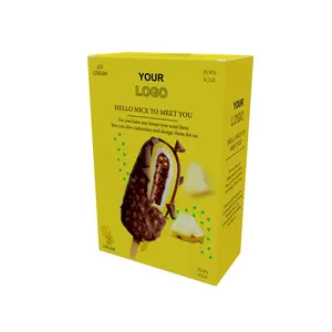 저렴한 초콜릿 과일 아이스크림 맞춤형 포장 상자 냉동 식품 아이스 종이 상자 생분해 성 젤리 식품 선물 상자