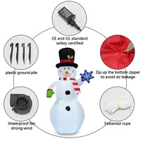 Décoration de Noël moderne gonflable de 1,5 m avec LED pour jardin et fêtes