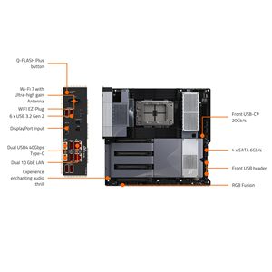 TRX50 AI TOP AMD Ryzen Threadripper 7000 Series Processors 8 x DDR5 DIMM 2TB Support PCIe 4.0 x4 SSD - Product Image 6