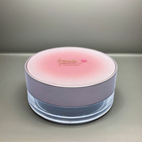 Casing bedak padat persegi Mini kustom desain unik buatan tangan dengan warna kustom untuk bedak longgar