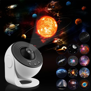 Proyector de Planetas 12 en 1, Proyector de Estrellas Giratorio Multicolor, Lámpara LED de Cielo Estrellado y Galaxia para Techo de Habitación - Product Image 1