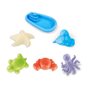 2026 New Arrival 8PCS Beach <b>Toy</b> Set with Folding Bucket Shovel <b>Boat</b> and Sea Animal Molds for Kids Outdoor Sand and Water Play - Product Image 3