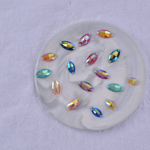 שרקים צורה בעבודת יד 15 מ "מ חרוזים זכוכית 6 מ" מ עבור כפתורי קריסטל שטוחים עבור שקיות מסמרים נעליים - Product Image 6