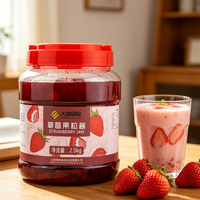 Natural-flavored Strawberry Jam, Canned, for Commercial Use, for Coffee-flavored Dessert Shops, Halal Certified