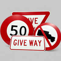 Panneaux de signalisation routière réfléchissants en aluminium résistants aux intempéries, panneaux de limitation de vitesse 50 km/h, panneaux d'arrêt pour autoroute et rue