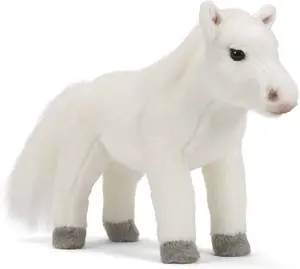 2049 10 Zoll White Arabian Horse Weiches Stofftier Plüsch tier für Kinder Geschenks imulation Stehendes Stofftier