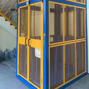 Ascenseur de fret vertical électrique industriel 2,2 kW, capacité 500-2000 kg, élévateur de marchandises hydraulique pour entrepôt à double rail de guidage - Product Image 1