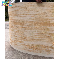 Ubin Batu Ringan Modern RCL MCM Grosir Dekorasi Dinding Travertine Fleksibel untuk Pelapis Dinding Eksterior Batu Buatan