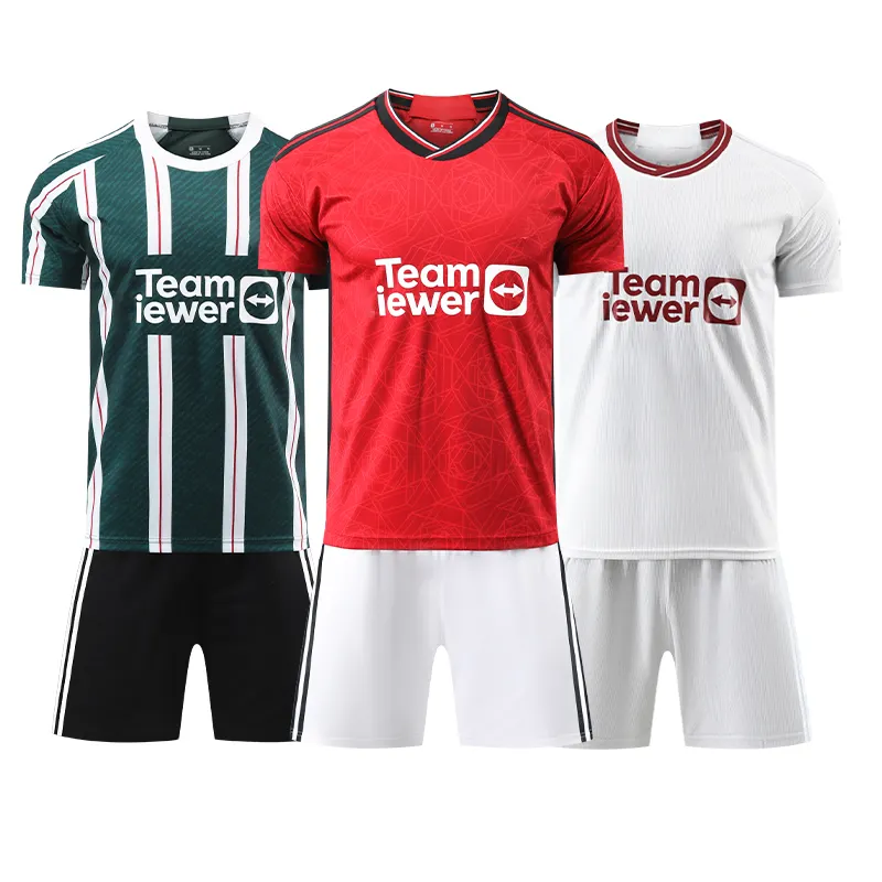 Camiseta de fútbol de calidad superior de Tailandia, sublimación, diseños de transferencia de calor, camiseta de fútbol para hombre y mujer