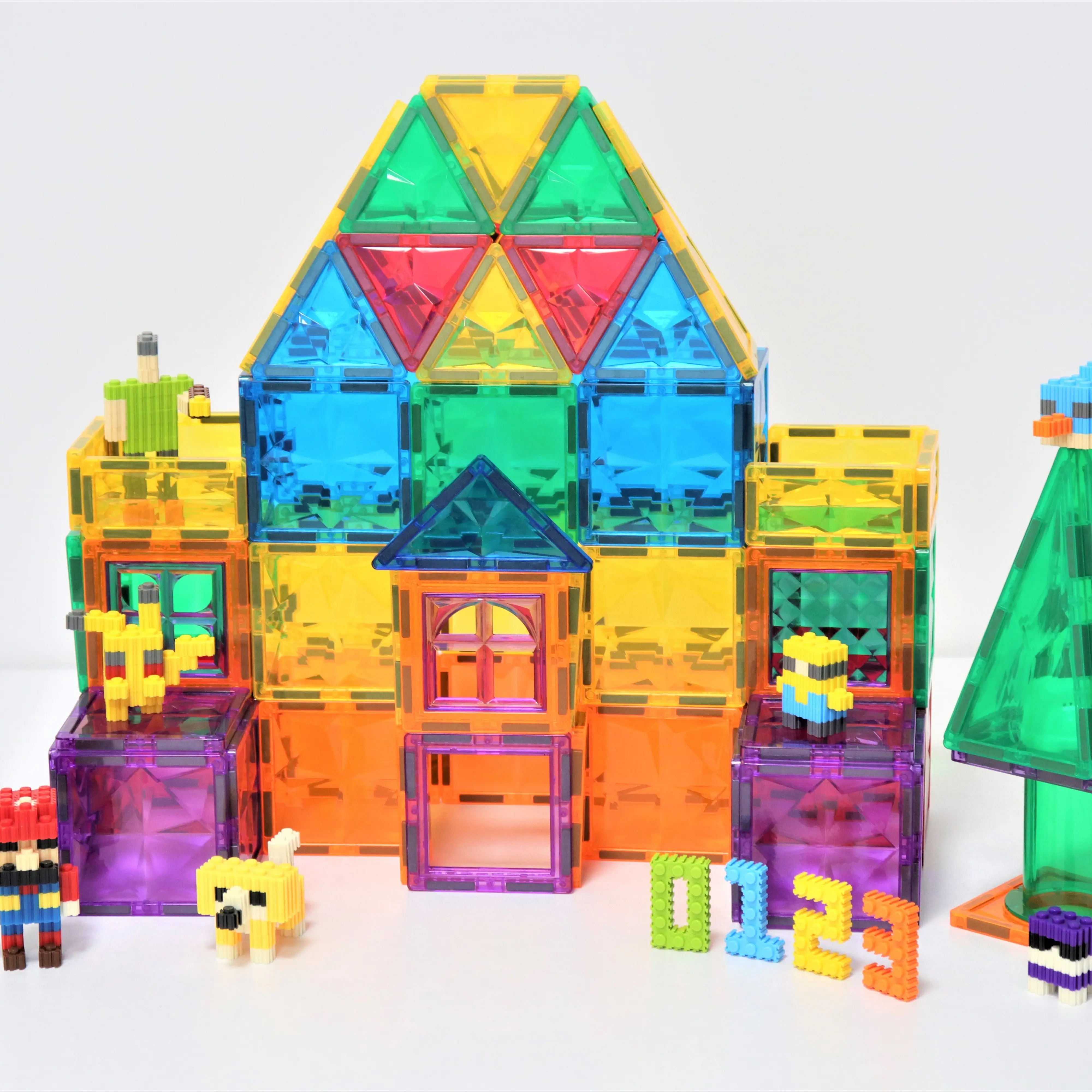 लोकप्रिय बिक्री चुंबकीय ब्लॉक खिलौने शैक्षिक बच्चों चुंबकीय इमारत टाइल्स खिलौना
