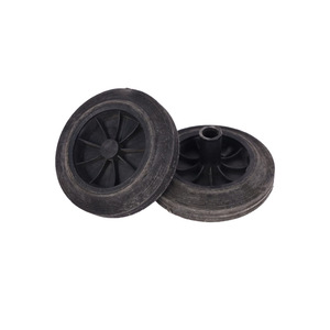 Ruedas de goma para contenedor de basura de 120L y 240L, eje hueco, resistentes al desgaste, con banda de rodadura firme, color gris, sin freno incluido - Product Image 3